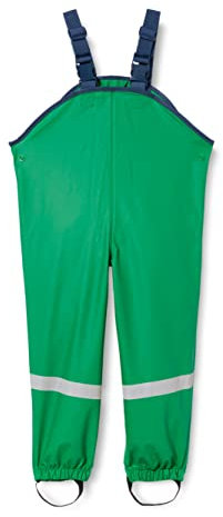 Playshoes unisex barn lerbyxor, regnhängselbyxor, fleecefoder vind och vattentäta byxor regnkläder, gRÖN, 116