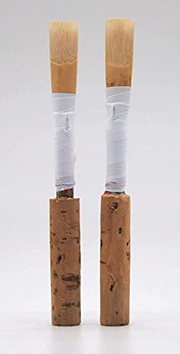 2 x Soundman® SOR-700 Oboenrohre - mit Drahtzwinge und eigenem Reedguard - 2 Rohre für Oboe (leicht)