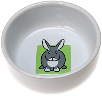 Karlie Kaninchennapf, Nagetiernäpfe, Keramik, Weiß, 300 ml, Durchm. 11 cm