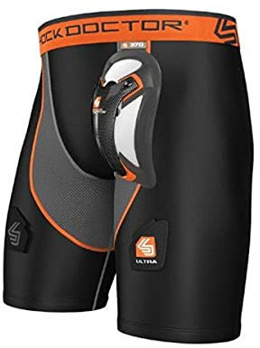Shock Doctor Herren Tiefschutz Kompressions-Hockey-Short mit Ultra Carbon Flex Cup