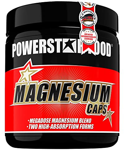 Powerstar MAGNESIUM CAPS Magnesium-Komplex hochdosiert - 430mg 300 Kapseln | Magnesiumcitrat & Magnesiumcarbonat - Reines elementares Magnesium - Rohstoffe in Pharmaqualität - Deutsche Herstellung