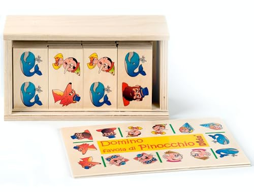 Dida - Das Domino Spiel Pinocchio Ist EIN Kinderspiel Für Kleinkinder, Aber Auch EIN Gesellschaftsspiel Für Die Ganze Familie. Das Holzdomino Ist EIN Familienspiel, EIN Legespiel Für Jung Und Alt