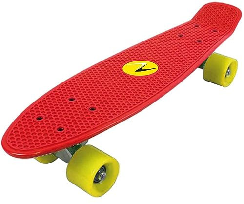 Skateboard FREEDOM Nextream 4 Colori Tavola e Ruote Resistente Sport (Rosso - Giallo)