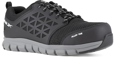 REEBOK WORK IB1030 S1P Excel-ljus aluminiumtå atletisk PR arbetssko, 44, marinblå/vit