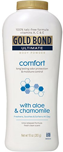 Gold Bond Ultimate Comfort Body Powder, Aloe & Chamomile 10-Ounce Bottles (Pack of 4)