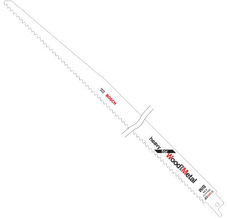 Bosch Accessories 2608654763 Säbelsägeblatt S 1411 DF, Heavy for Wood and Metal, 5er-Pack Sägeblatt-Länge 300mm 5St.