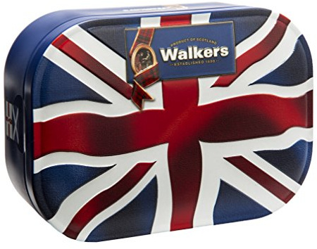 Walker's Shortbread Union Jack Gift Tin, Scottish Biscuits Gift, 120g x12 | Traditional Pure Butter Scottish Recipe, Union Jack Pattern Shortbread, Perfect for Special Occasions & Gifting