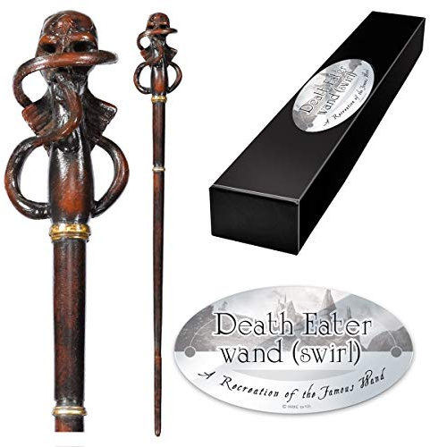 Death The Noble Collection Eater Swirl Character Wand - 14in (35cm) Wizarding World Wand with Name Tag - Harry Potter Film Set Movie Props Wands