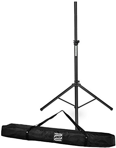 Pronomic SPS-1A Boxenstativ Aluminium - Boxenständer mit Stabiler extra breiter Dreibein-Konstruktion - Höhe 125-185 cm - Stativ auch als Dartstativ oder Fotostativ verwendbar - Inkl. Tasche