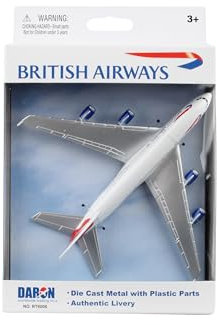 Herpa Aviation Toy Single Airplane British Airways A380, Kleiner Maßstab, Flugzeug Modell, Spielzeug Miniaturmodell aus Metall und Kunststoff - für Kinder ab 3 Jahren!