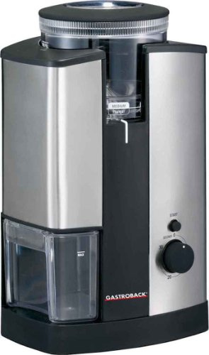GASTROBACK Design Kaffeemühle Advanced, Silber, Schwarz, 1 Stück (1er Pack)