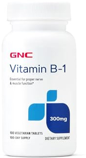 GNC Vitamin B-1 300mg - 100 Vegetarian Tablets | 100 Servings