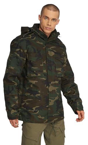 Brandit M65 Feldjacke NEU 2in1 Army Winterjacke + Futter US Parka Outdoor Jacke, Größe:3XL, Farbe:Woodland