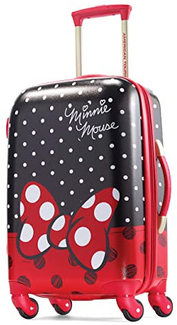 American Tourister Disney Hardside Luggage With Spinner Wheels, Minnie Mouse Red Bow, Carry-On 21-Inch