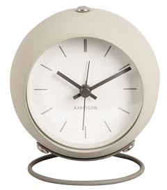 Karlsson Wecker Nirvana Globe - Grau - Ø9,5cm - Rund - Eisen - Wecker für Schlafzimmer