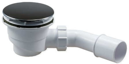 AQUABAD® Ablaufgarnitur für Duschtasse/Duschwanne Ø 90mm mit verchromten Ablaufdeckel und Geruchssperre