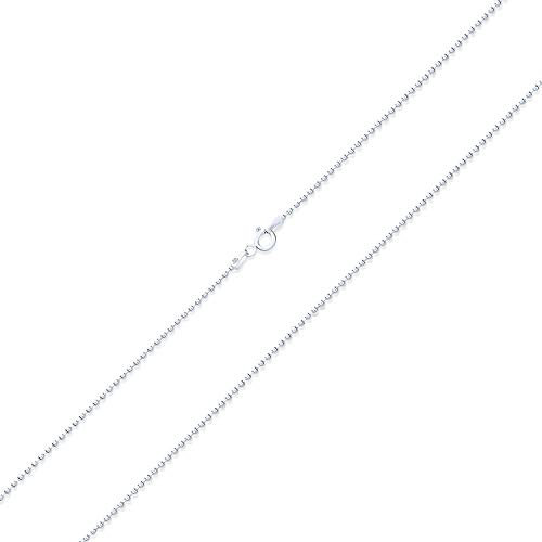 Bling Jewelry 180 Gauge Strong .925 Sterling Silver Shot Bead Ball Chain Necklace For Men Lobster Claw Clasp 20 Inch Made In Italy