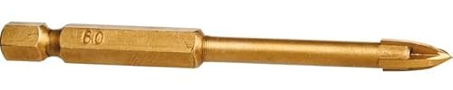 TIVOLY 12000420800 - Broca de cristal técnica, cola Hexa, diámetro 8 mm, mechas planas