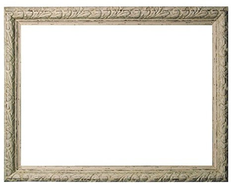 Barockrahmen weiß fein verziert, 337 AVO, Leerrahmen, 50x70 cm