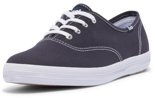 Keds Women's Champion Original Canvas Lace-Up Sneaker, Navy, 10 M US
