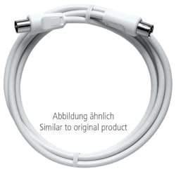 Axing BAK 200-80 BK - Cavo con connettore assiale, classe energetica A, impedenza 75 ohms, lunghezza 2 m, colore: Bianco
