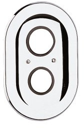 GROHE Rosette oval (Original Ersatzteil, Robust, Langlebig, Herstellergarantie: 5 Jahre), Chrom, 47188000