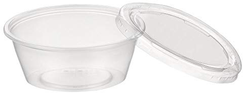 1-PACK Dressingbecher Saucenbecher 50ml, transparent mit Deckel, aus PP, 1000 Stück