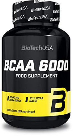 BioTechUSA BCAA 6000 Tabletten | 6.000mg | 2:1:1 Verhältnis BCAAs | für Muskelwachstum & Energie, 100 Tabletten