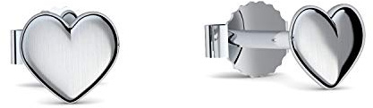 Herz Ohrstecker klein matt Herz Ohrringe Herzchen mattiert Sterling Silber 925 Herzform Herzohrringe Herzohrstecker Frauen Mädchen Damen Silberohrstecker kleine Geschenke Geschenkidee FF133-0