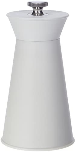 Alessi AJM10 W Pépé Le Moko Macinasale in PA con Pomolo di Regolazione in Acciaio Inossidabile, Bianco