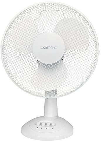 Clatronic® Ventilator mit Schwenkfunktion | Ventilator leise 3 Stufen | Ø 30 cm | Tischventilator 40W | Fan | Tischventilator sehr leise | VL 3602 weiß