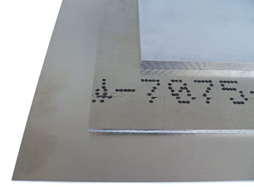 B&T Metall Aluminium Blech-Zuschnitt 7075, 5,0mm stark, Größe 100 x 300 mm | hochfest, blank gewalzt natur