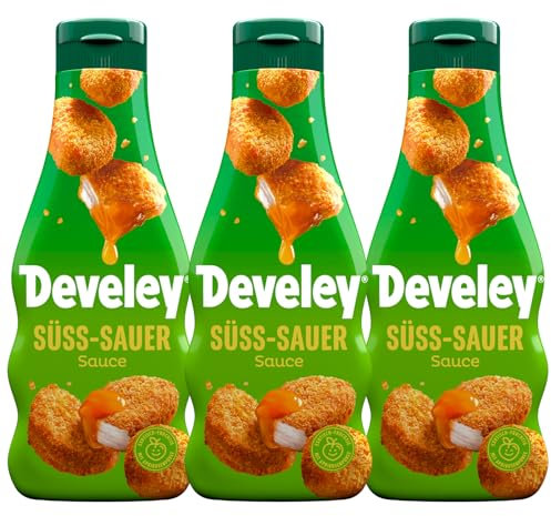 DEVELEY 3er Saucen Bundle, 3 * 250ml, Süßsauer Sauce, Squeeze-Flasche, Dip