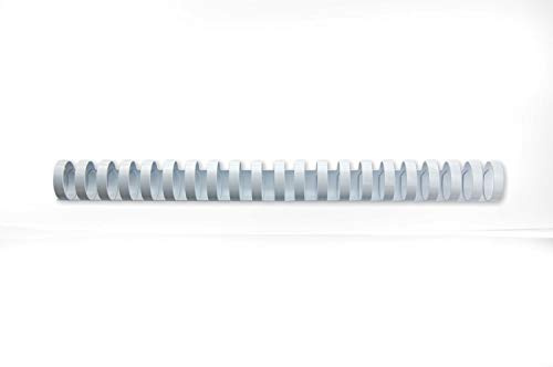 GBC 4028203 Binderücken Plastik, A4, 21 Ringe, 28 mm, 240 Blatt, 50 Stück, weiß