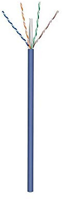 CAT 6A Installationskabel 4x2xAWG 23/1 U/UTP starr, ungeschirmt, LS0H 50m BLAU