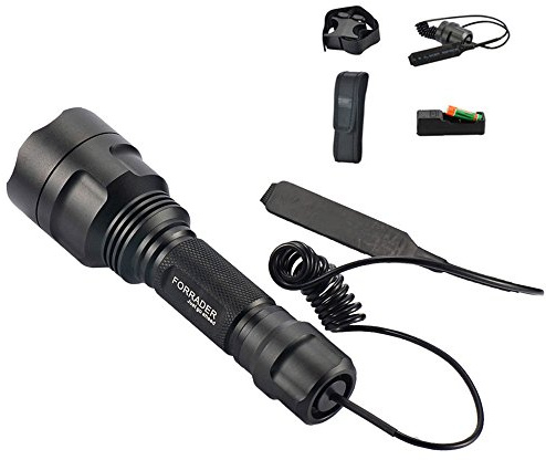Kit de linterna con soporte para mira Cree XM-L de Forrader, para rifle de caza, de aire