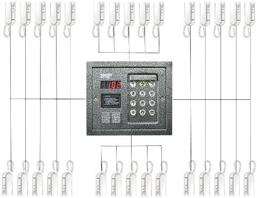 KOCOM AH1-COMPLETE WIRED 30 INDOOR AUDIO DOOR ENTRY ACCESS CONTROL INTERCOM. INTERCOMMUNICATING WIRED 30 INDOOR DOORPHONE WITH ONE OUTDOOR ENTRY PANEL