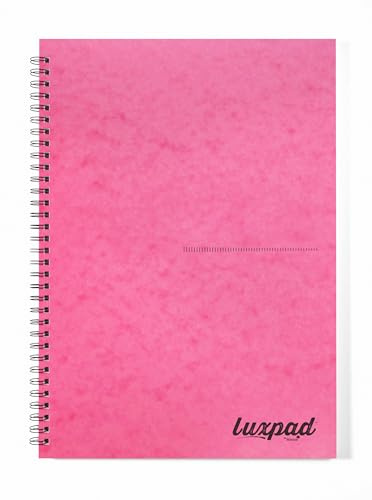 Luxpad 120-sidor A4 FSC trådbunden anteckningsbok med hållbara pressbrädsöverdrag [Singel, blandade färger]