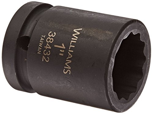 Williams 38432 3/4-Inch Drive 1-Inch Standard Impact Socket, 12-Point