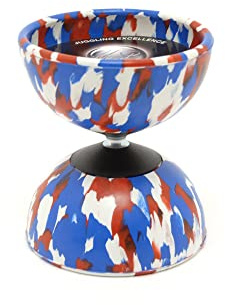 Mister Babache JDAM Diabolo Harlekin, Medium, BLC, Weiß/Rot/Blau
