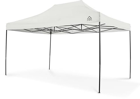All Seasons Gazebos | Tonnelle Pliante 3x4.5m | Matériaux Robustes, Entièrement Étanches et de Haute Qualité (Blanc)