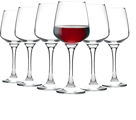 Argon Tableware Red Wine Glasses Set of 24-400ml - Tallo Collection - Large Dishwasher Safe White Wine Glasses Set for Restaurant, Hen Party, Celebrations