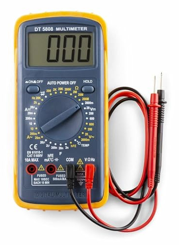 Multimètre Numérique Skytronic, 32 Plages de Mesure, Fréquence, Température, Capacité, Continuité, Signal Sonore, Outils Professionnel