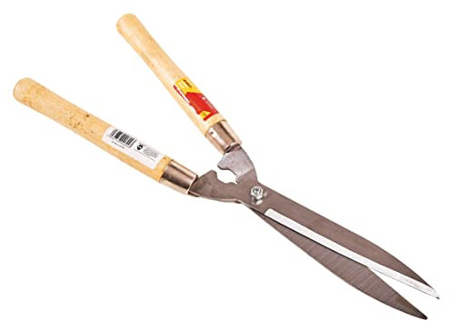 Amtech U0700 Garden Shears Wooden Handle for Hedges, Shrubs, and Grass