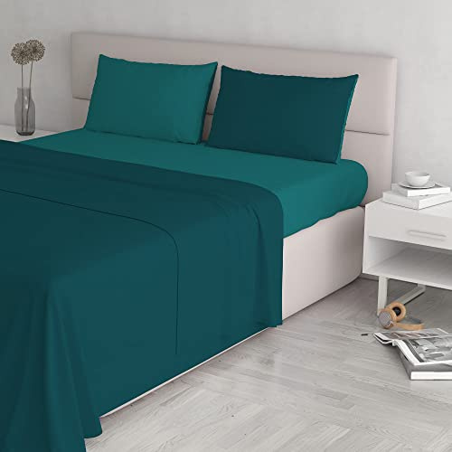 Linge de lit Italien de Lit pour Lit d'eau Bleu/Vert 250 x 300 cm