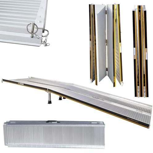 Rollstuhl Rampe klappbar 272kg faltbar Rollstuhlrampe Mobil Aluminium Große Auswahl R10