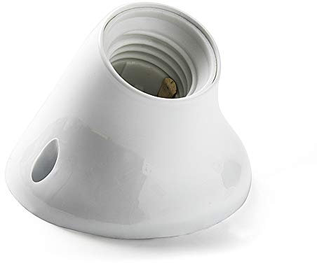 FAMATEL – Portalámparas Zócalo Curvo | E27 | Blanco