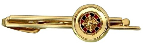 Roulette Krawattenklammer Krawattennadel vergoldet glänzend rot schwarz emailliert m.i. Germany plus Geschenkbox