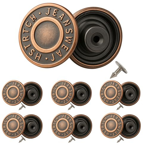 Trimming Shop Jeans Buttons 17mm Copper 10 Pcs Bronzes Metal Durable Tack