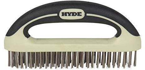 Hyde 46838 MAXXGRIP PRO Wire Brush, 8-Inch, Beige